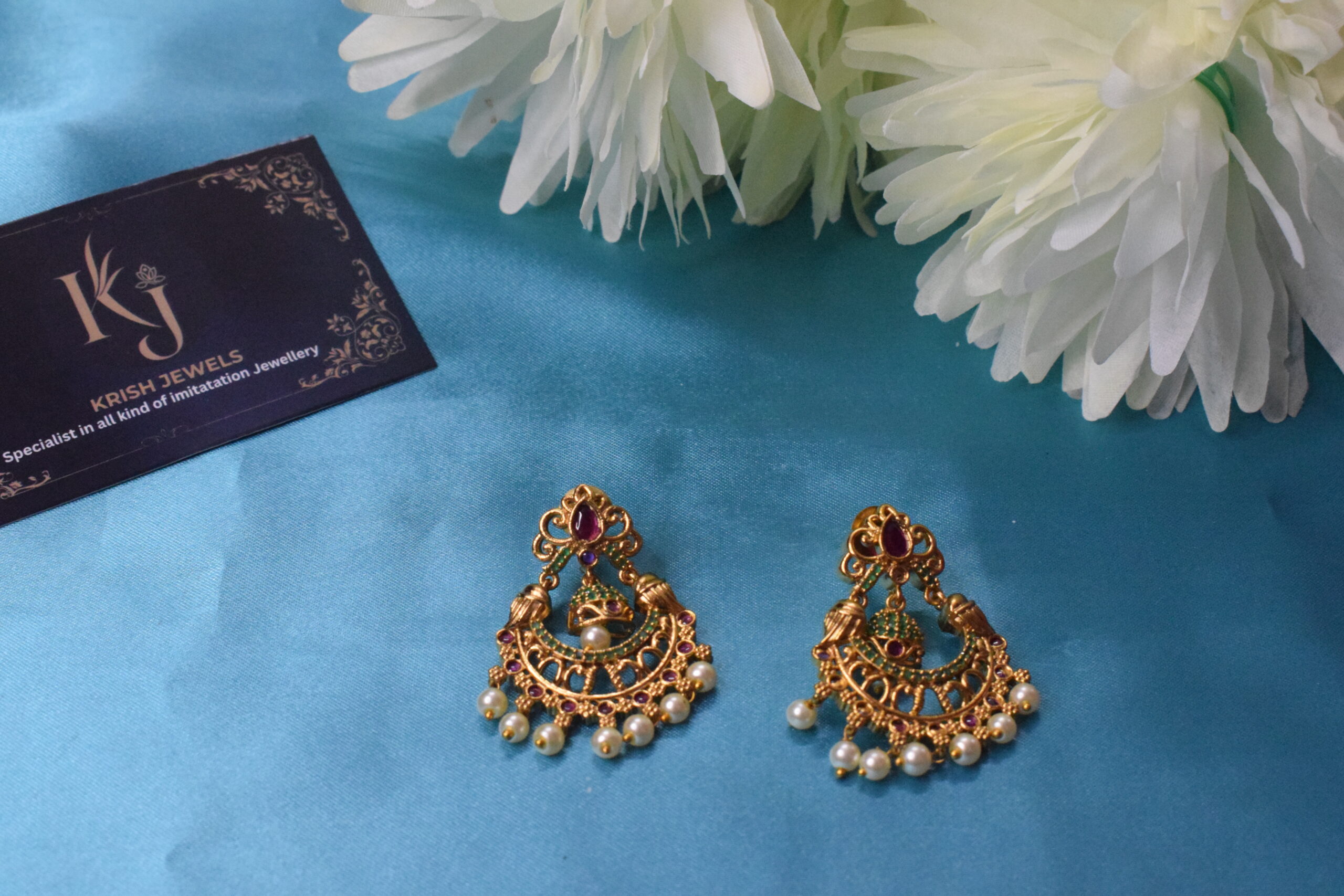 Chandubaali matte finish earrings KJ136